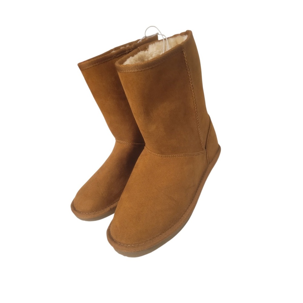 Nordstrom EUC Harper Canyon Girls Chestnut Boots Faux Fur Sz 3